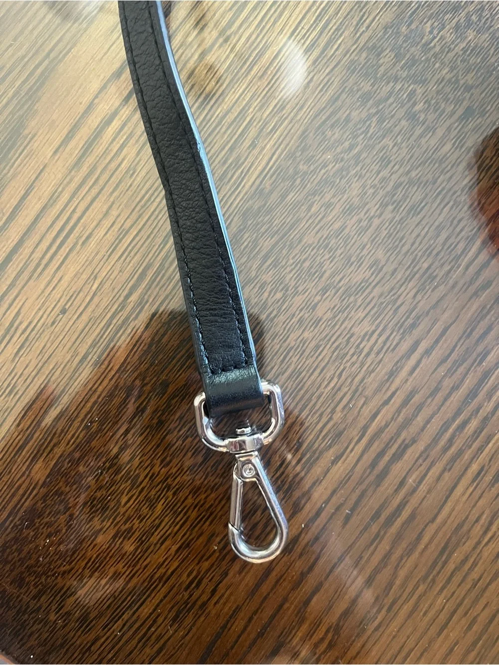 Michael Kors Black Purse Strap with Nickel Hardware